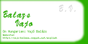 balazs vajo business card